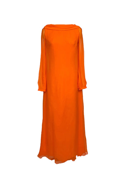 Vintage Formal Tangerine Dress*