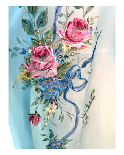 1950s Dreaming in Flowers Nightgown