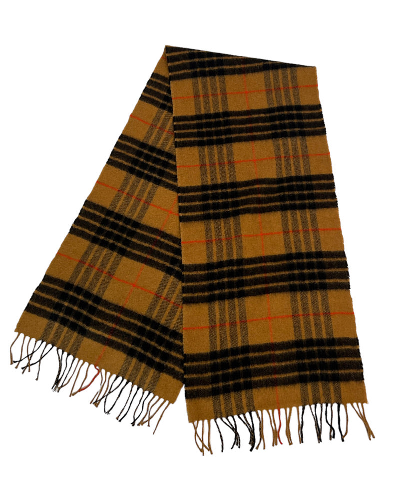 Vintage Earthy Plaid Scarf