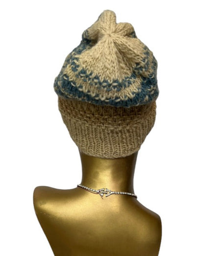Vintage Sriped Lanolin Beanie Hat
