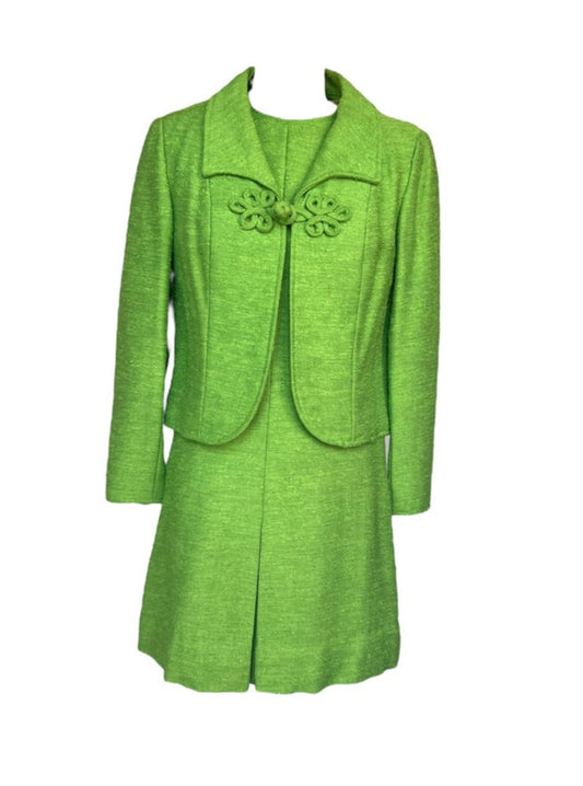 Vintage Spring Green Dress Set