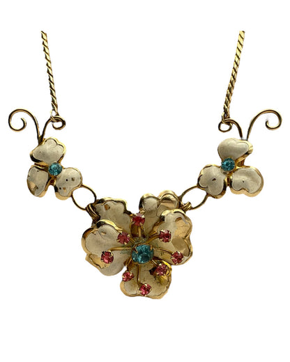 Vintage Spring Floral Necklace