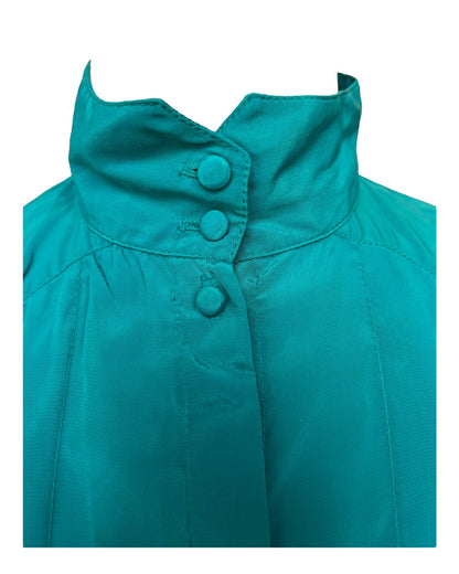 Vintage Torquoise Pleats Shirt
