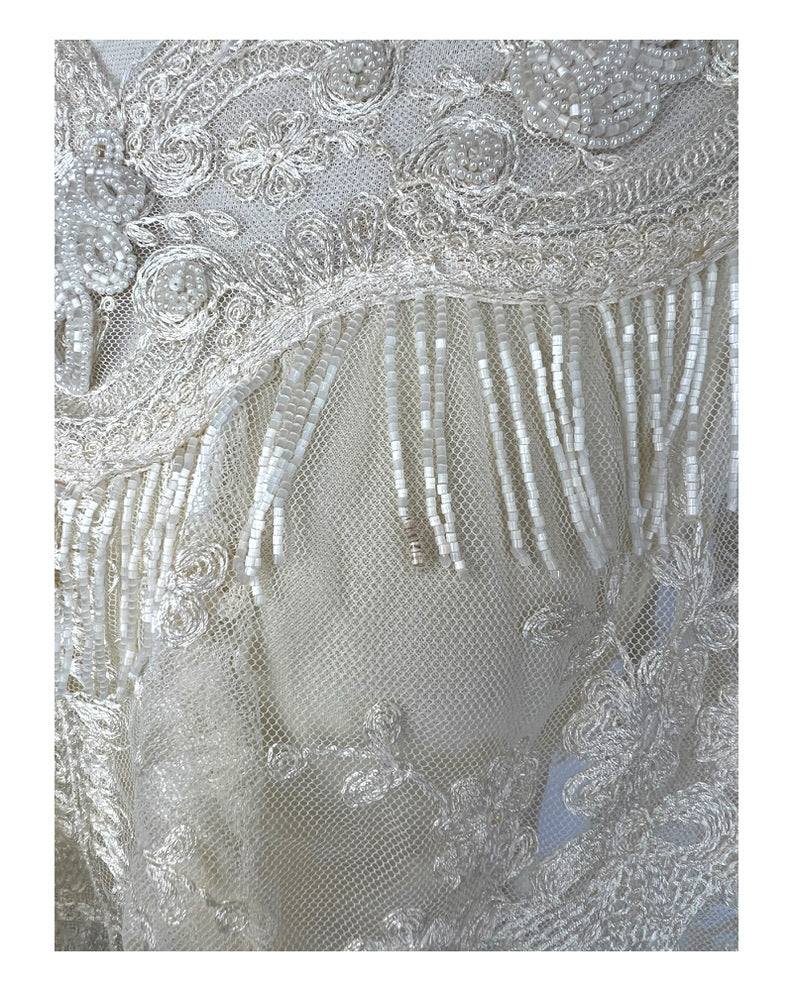 Vintage Wedding Beaded Bodysuit