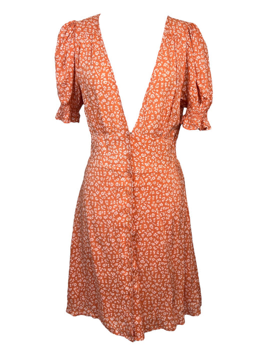 Contemporary Floral Creamsicle Dress