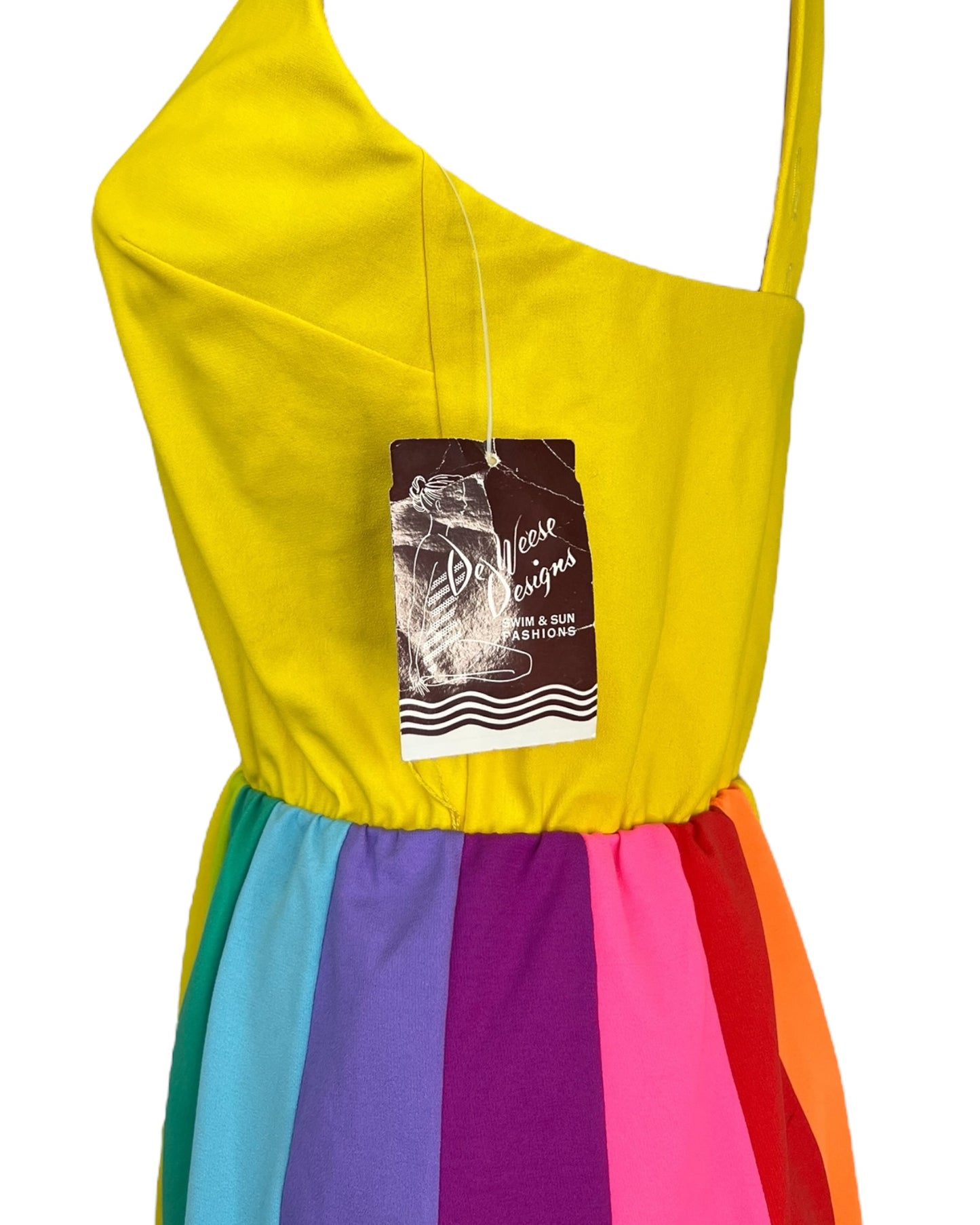 1960s Rainbow Skirt Swimsuit