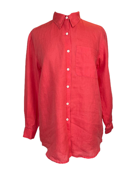 1990s Linen Flamingo Shirt