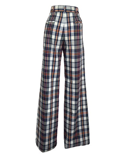 1970s Plaid July Bell Bottoms