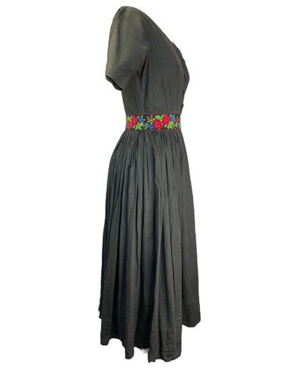 1950's Mourning Midi Dress