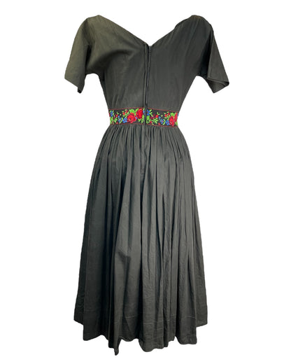 1950's Mourning Midi Dress