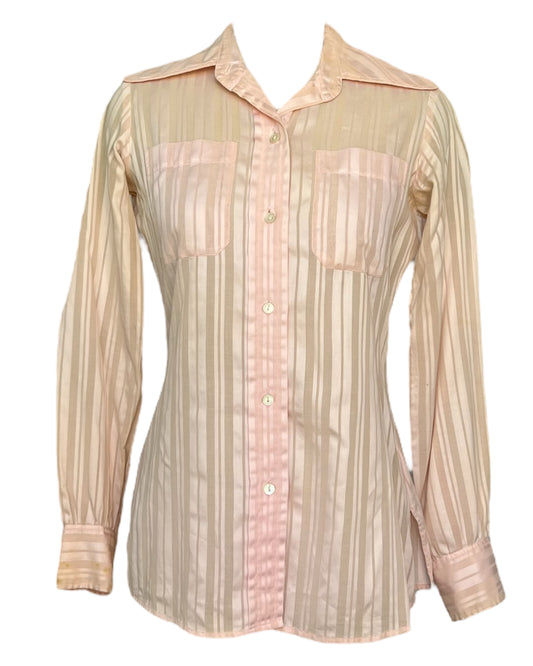 Vintage Candy Striped Blouse*