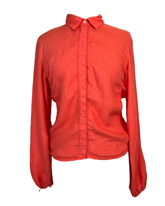Vintage Ruched Coral Shirt