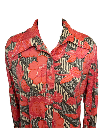 1970s Sick Psychedelic Button Down