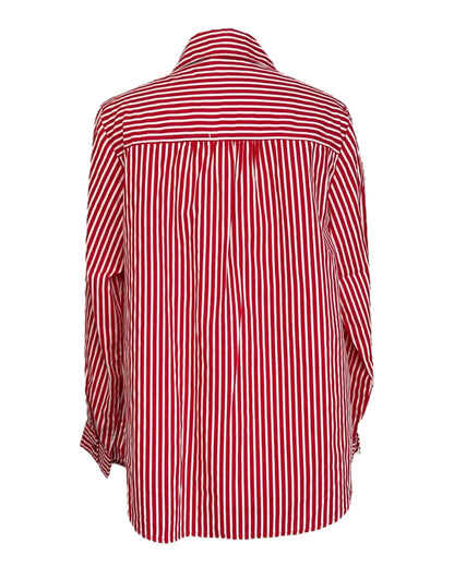 2000s Red Striped Top