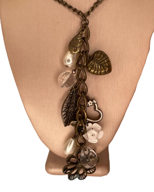 Vintage Floral Glory Charm Necklace