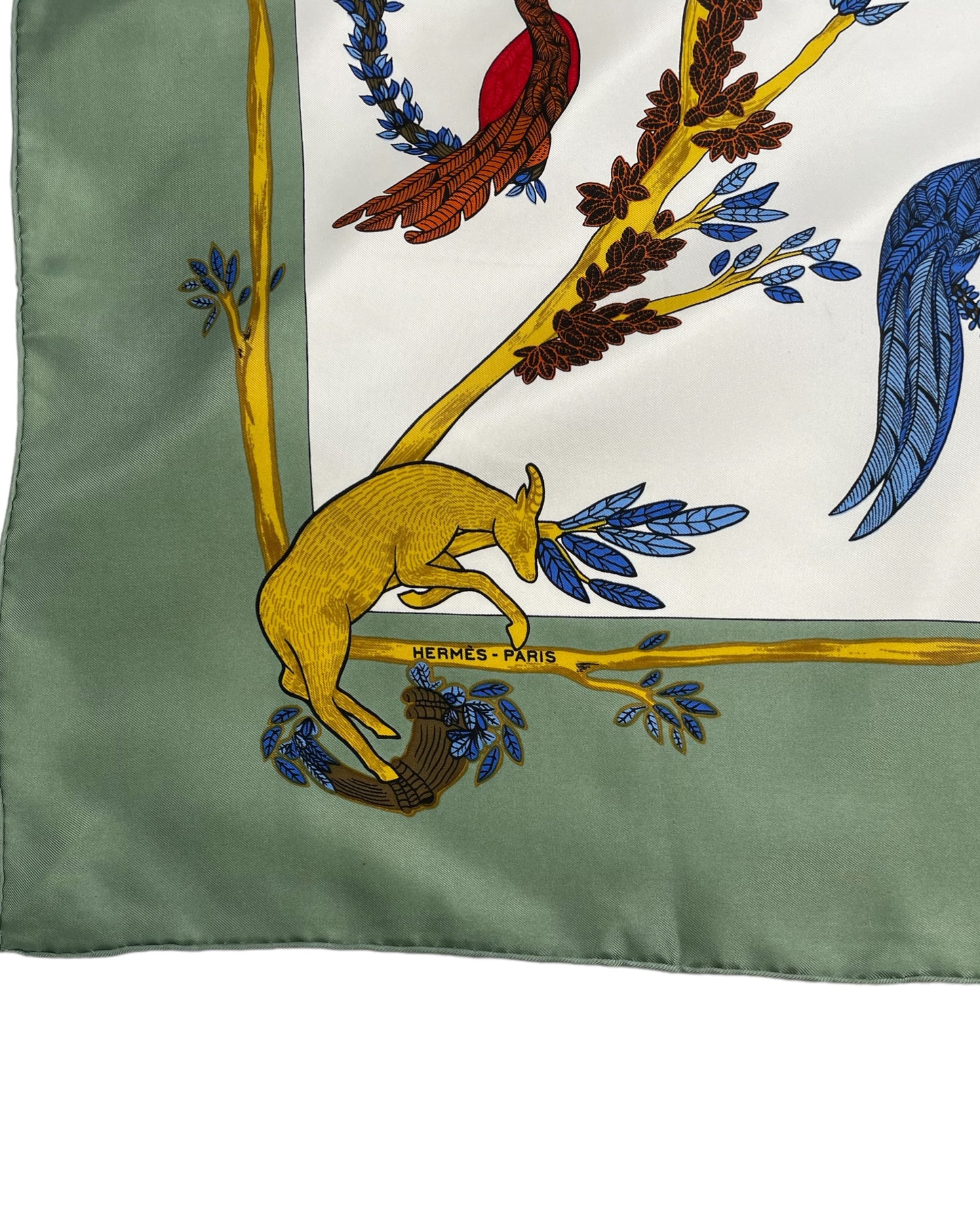 1990s Hermes Woodland Creatures Scarf