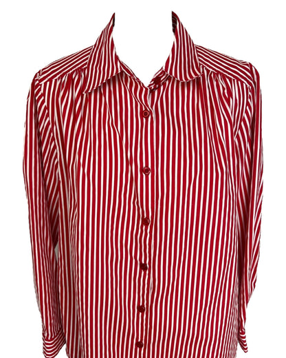 2000s Red Striped Top