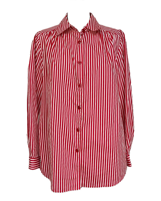 2000s Red Striped Top