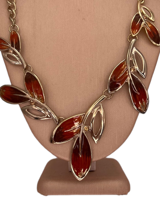 Vintage Fall Leaves Necklace