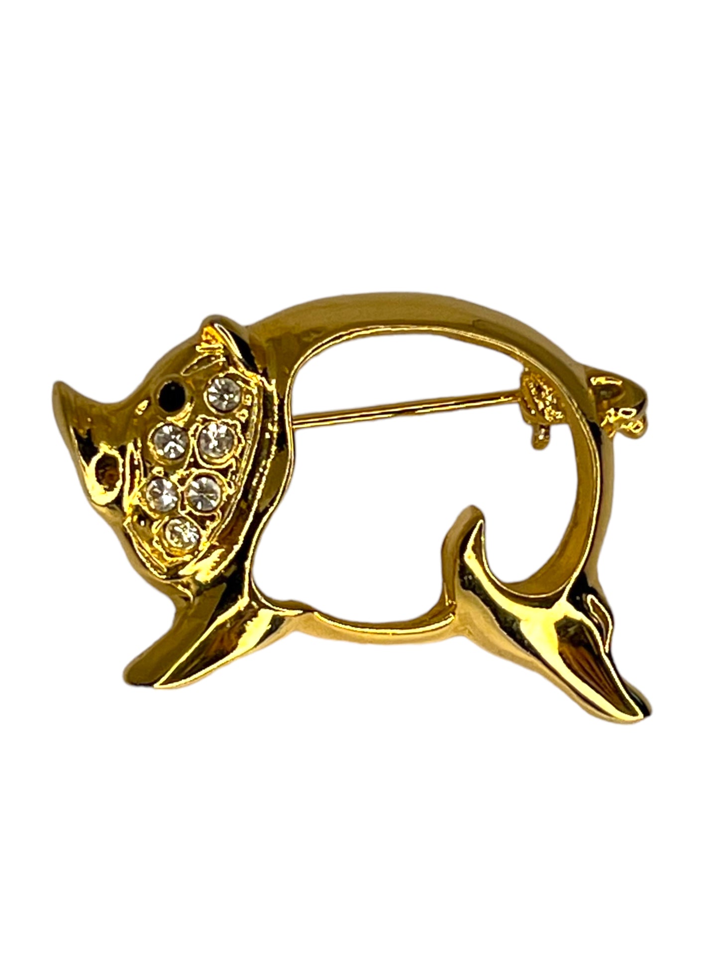 Vintage Golden Pig Pin