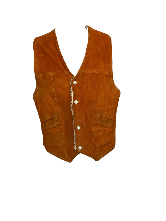 Vintage Orange Sherling Vest*