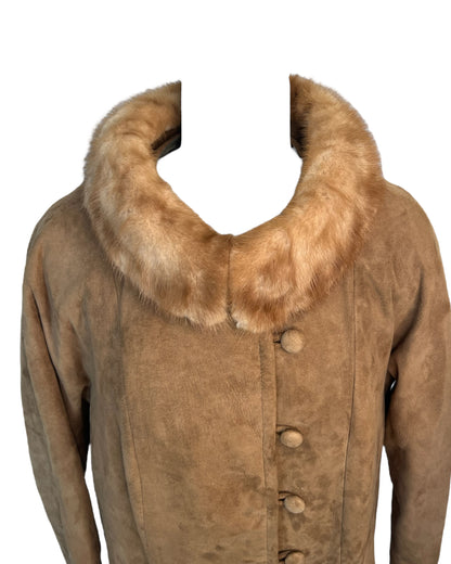 Vintage Detachable Fur Collar Coat