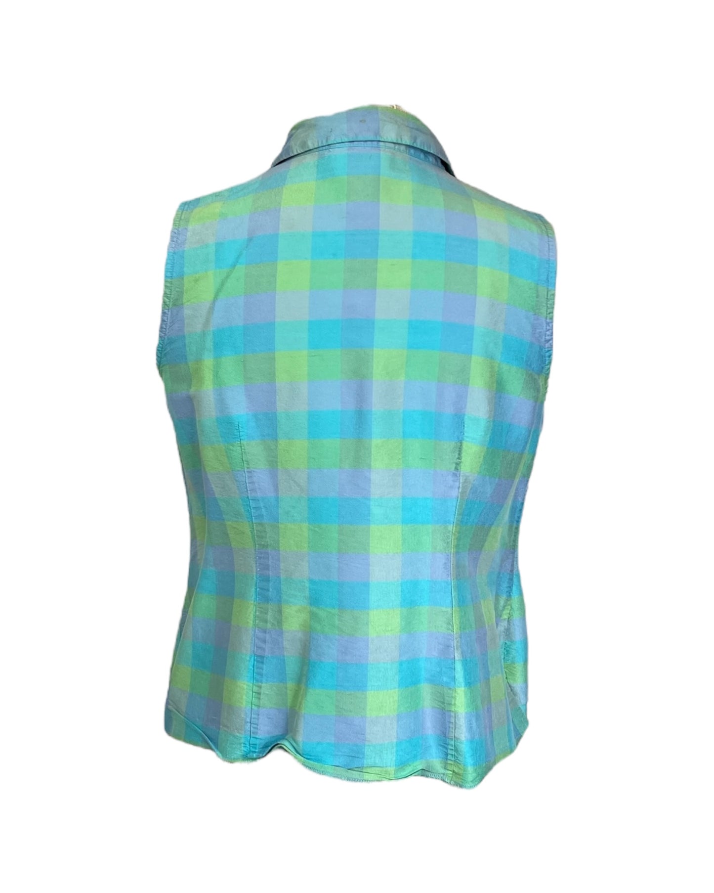 Vintage Plaid Pure Silk Shirt