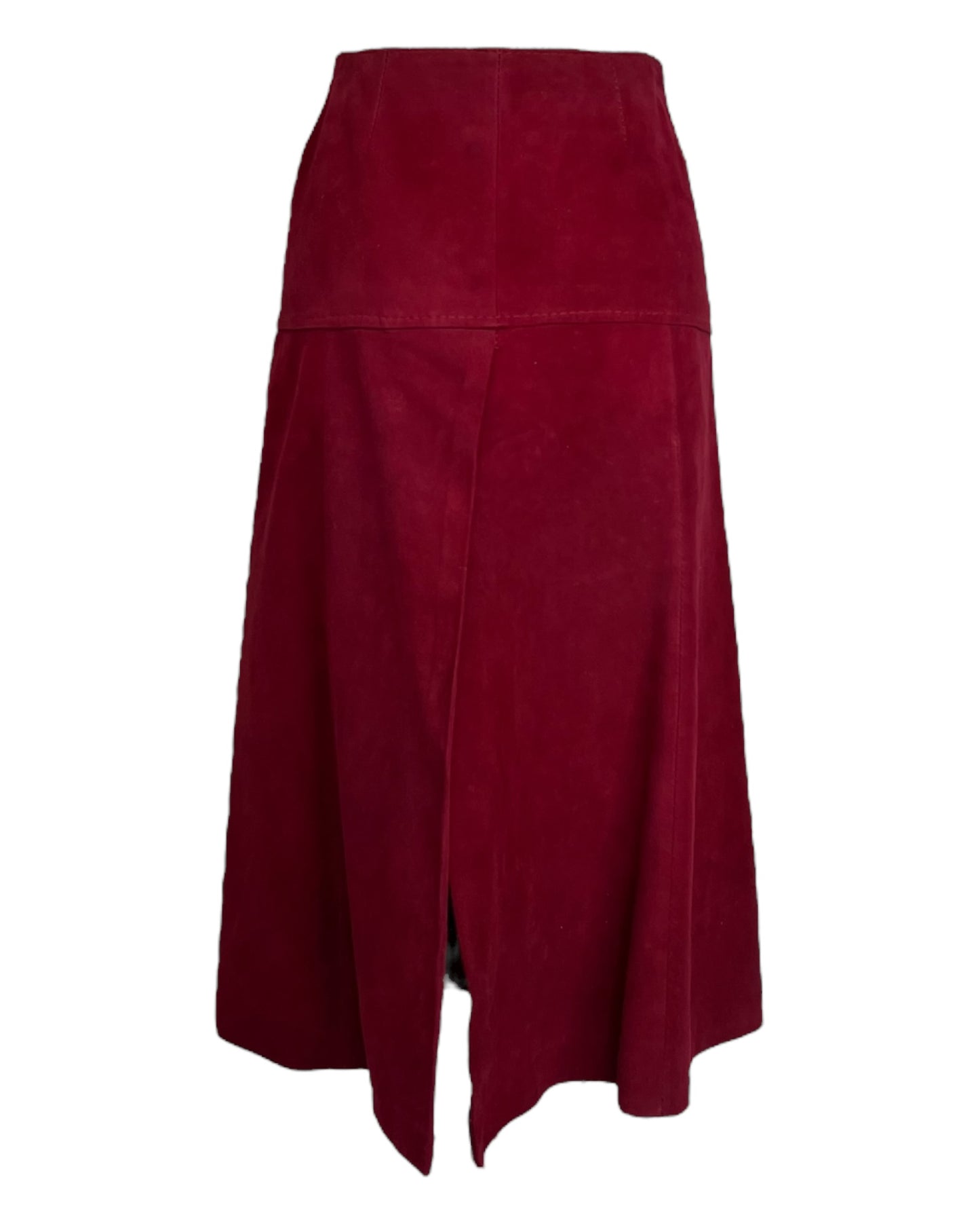Vintage Suede Crimson Skirt*