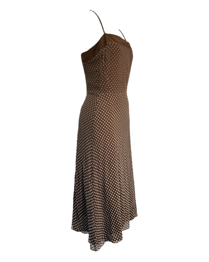 2000s Brown Polka Dot Dress