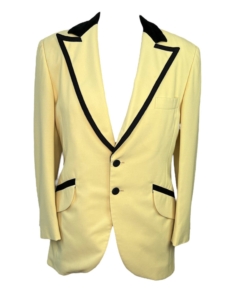 1970s Yellow Formal Tuxedo Jacket