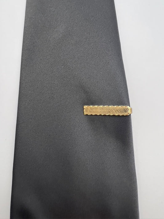 Vintage Brushed Gold Tie Clip