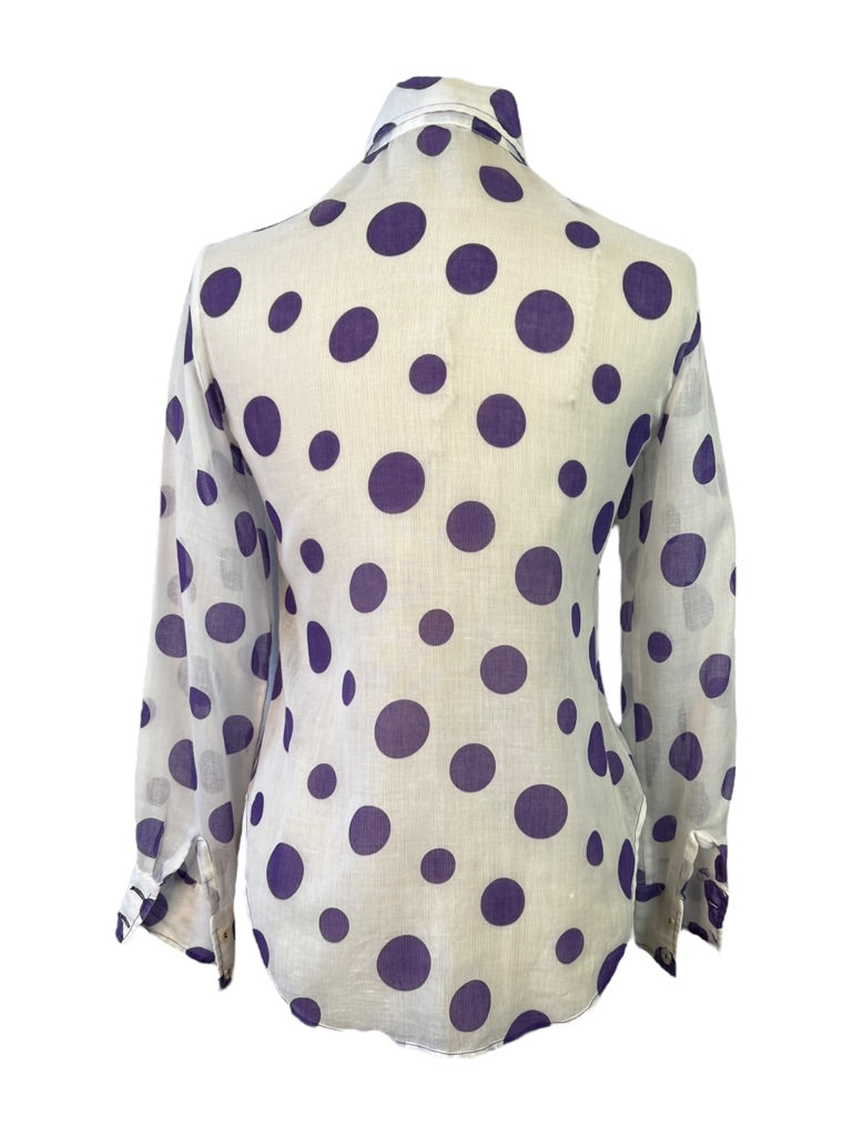 1970s Polka Purple Shirt*