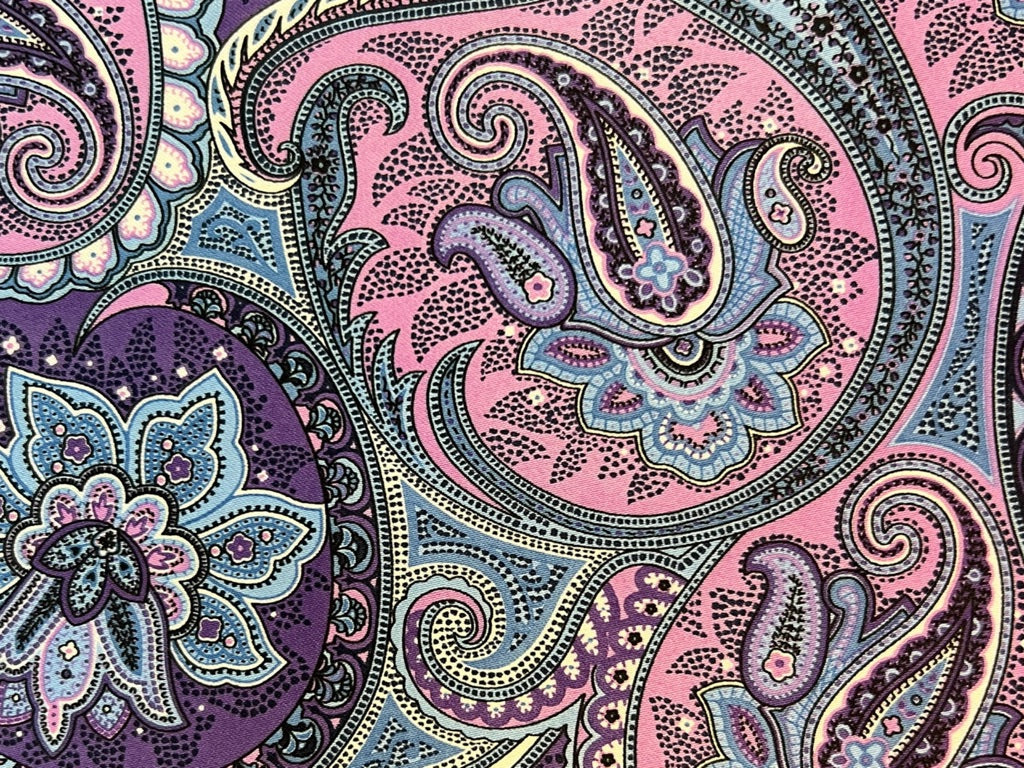 Vintage Purple Paisley Pocket Square