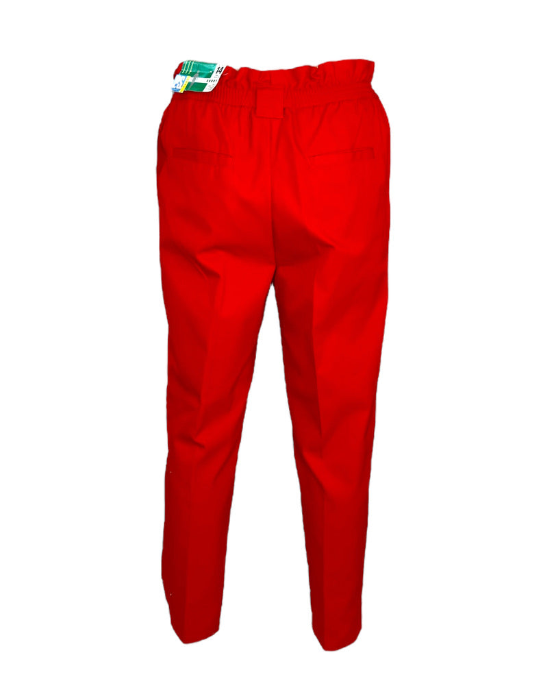 1980s Red Paper Bag Pants