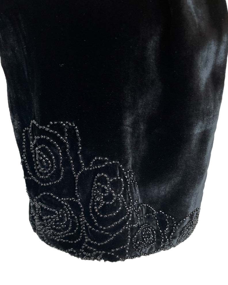 Vintage Velvet Roses Scarf