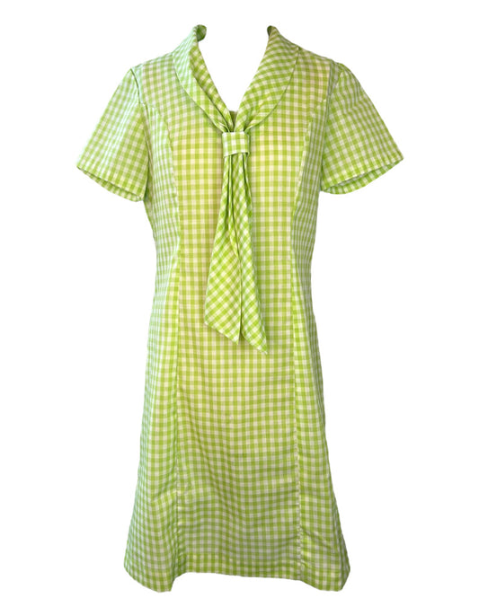 1960s Keylime Gingham Dress