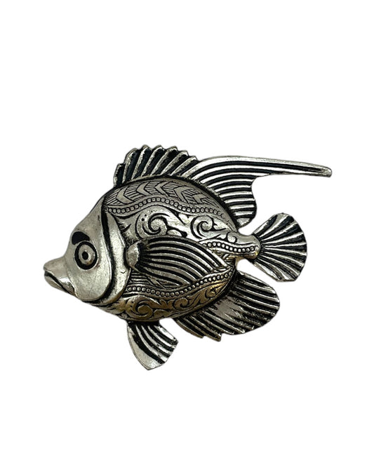 Tattooed Fish Brooch