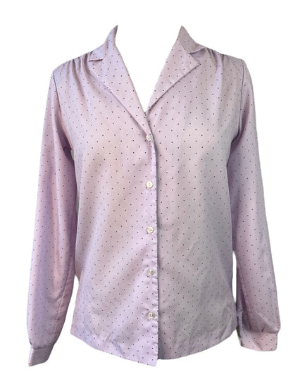 1960s Pastel Purple Polka Dots Shirt