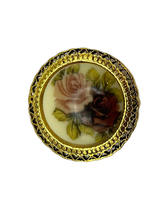 Muted Roses Pendant/Brooch