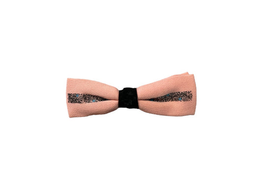 Vintage Pink Clip On Bow Tie