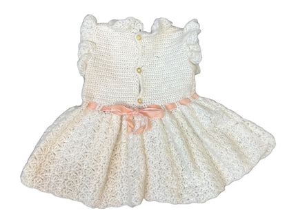 Vintage Children's Knit White Dress