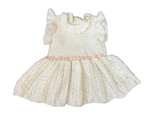 Vintage Children's Knit White Dress