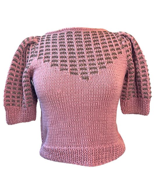 Vintage Raspberry Chocolate Sweater