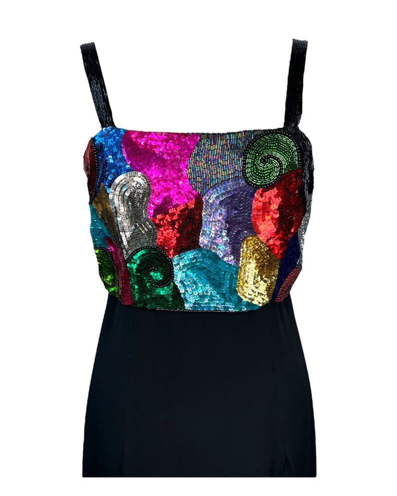 Vintage Rainbow Sequin Top Dress – Nancy The Girl