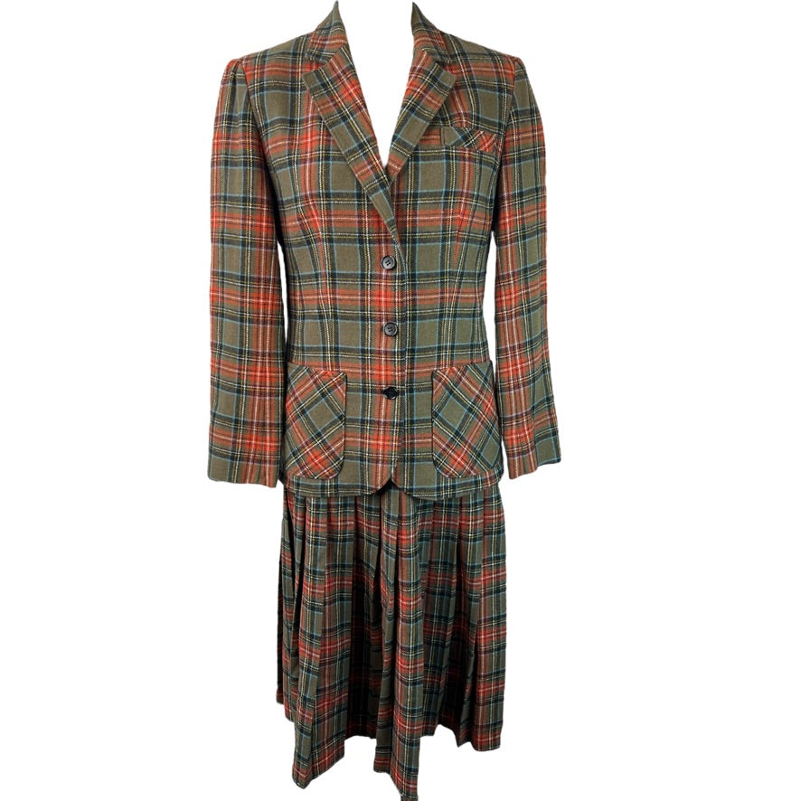 Vintage Plaid Pendleton Skirt Suit*