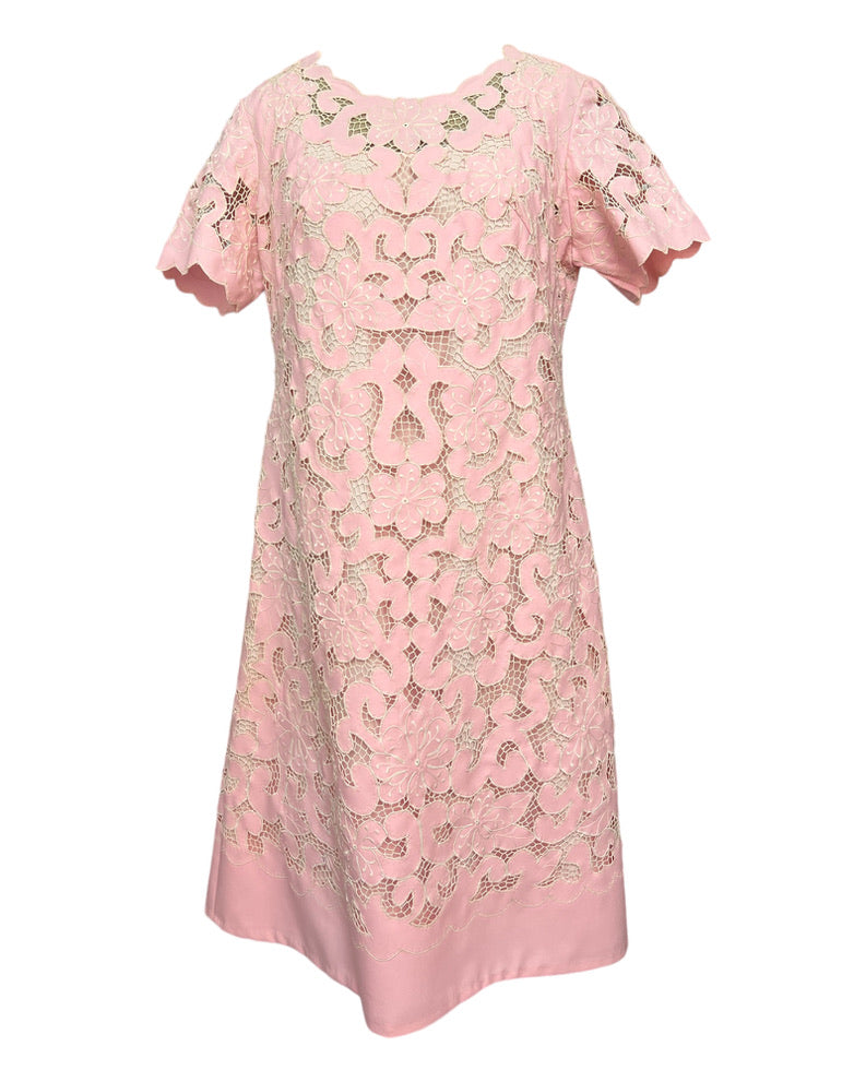 Vintage Bubblegum Floral Dress
