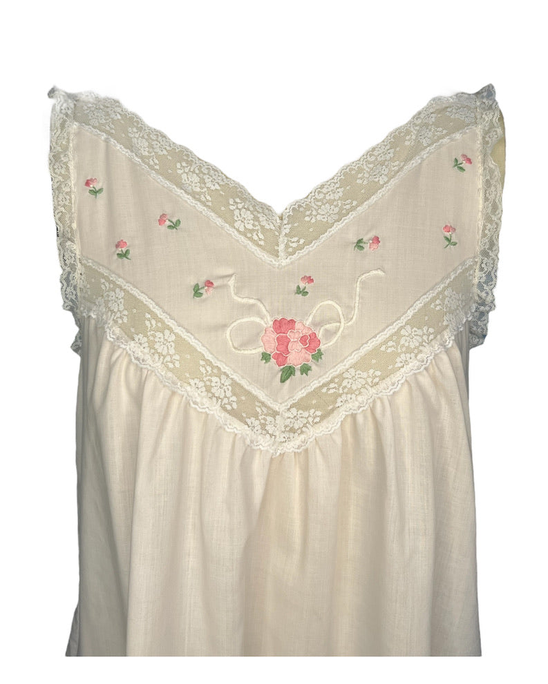 Vintage Rose Bow Nightgown