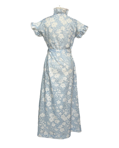 Vintage Powder Blue Florals Dress
