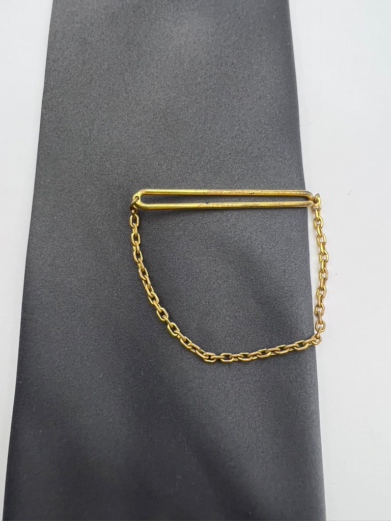 Vintage Simple Gold Chain Tie Clip