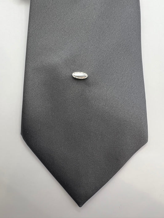 Vintage Silver Oval Tie Pin